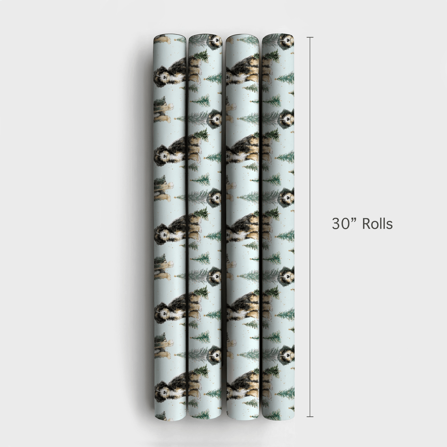Bernedoodle Tidings - Wrapping Paper - Aspen & Arlo