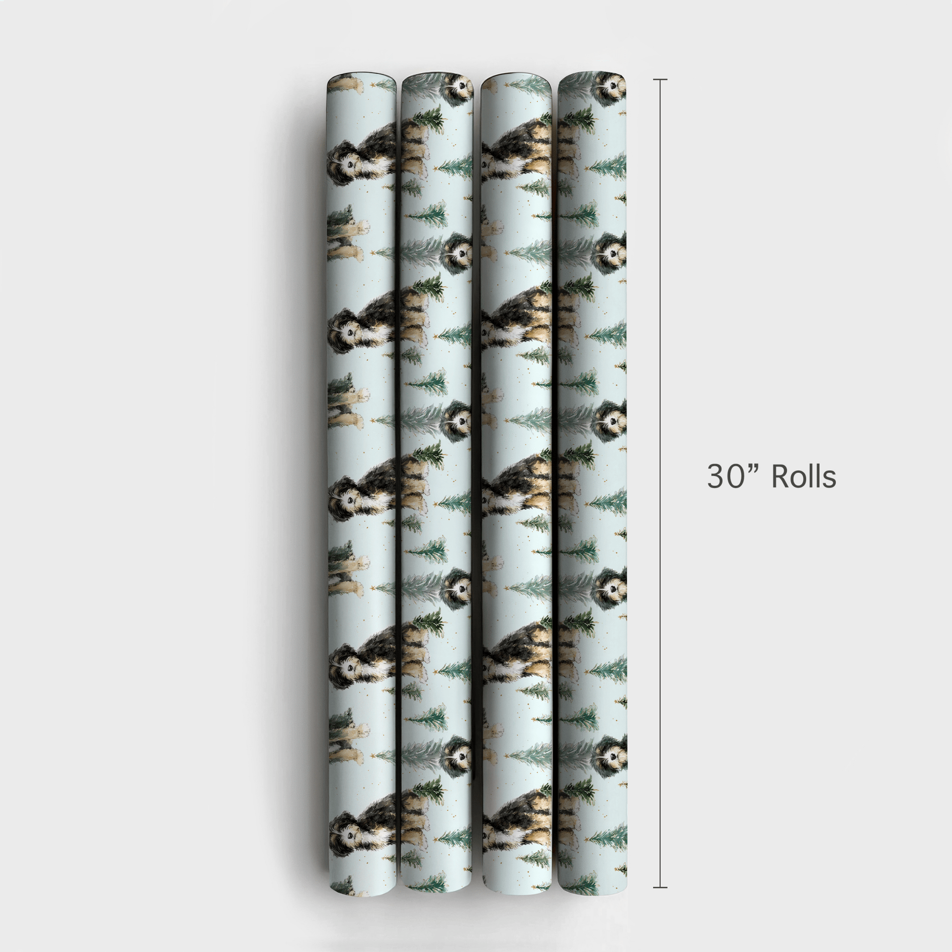 Bernedoodle Tidings - Wrapping Paper - Aspen & Arlo