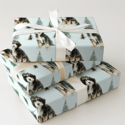Bernedoodle Tidings - Wrapping Paper - Aspen & Arlo