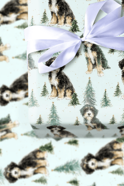 Bernedoodle Tidings - Wrapping Paper - Aspen & Arlo