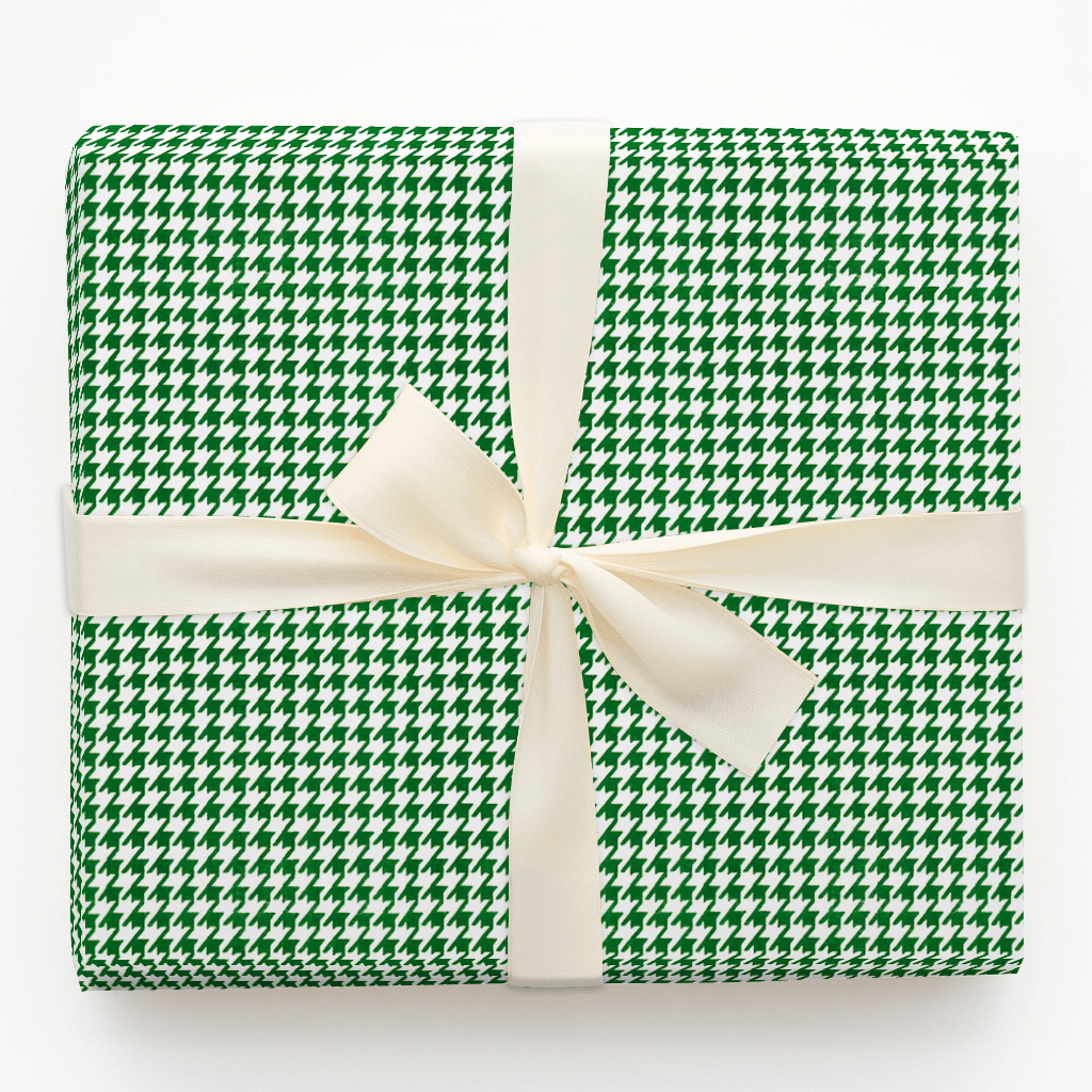 Evergreen Houndstooth - Wrapping Paper - Aspen & Arlo