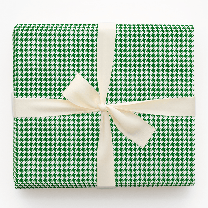 Evergreen Houndstooth - Wrapping Paper - Aspen & Arlo