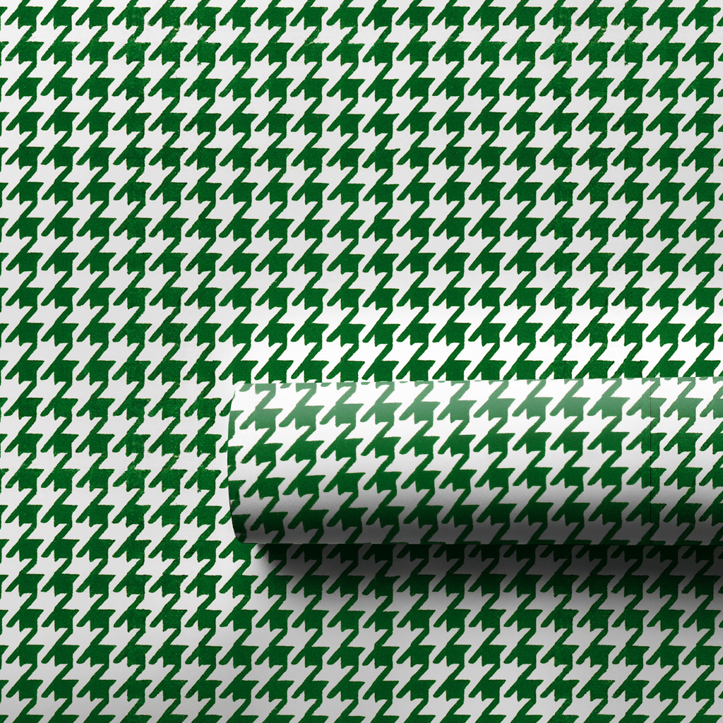 Evergreen Houndstooth - Wrapping Paper - Aspen & Arlo