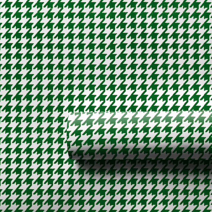 Evergreen Houndstooth - Wrapping Paper - Aspen & Arlo
