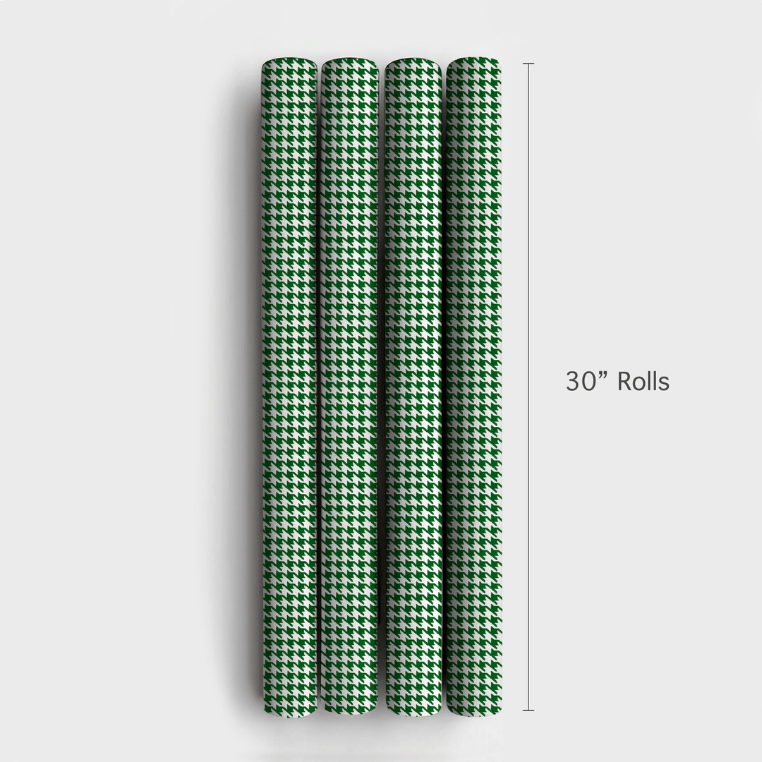 Evergreen Houndstooth - Wrapping Paper - Aspen & Arlo