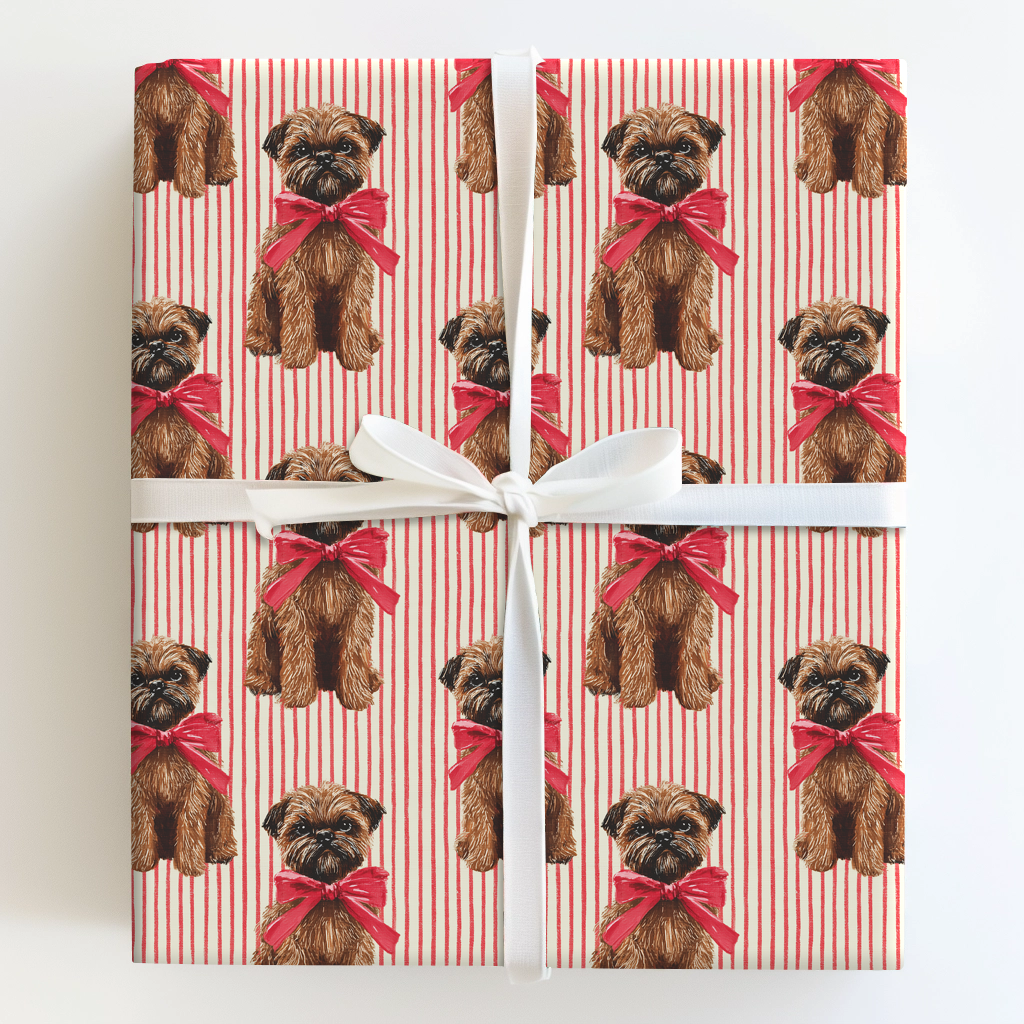 Brussels Griffon Holiday Stripes