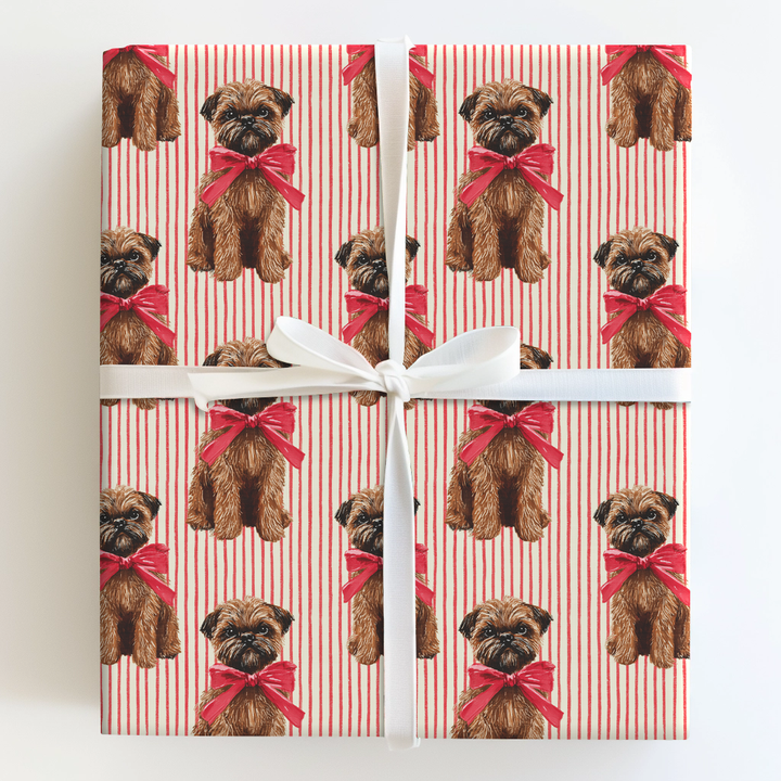 Brussels Griffon Holiday Stripes