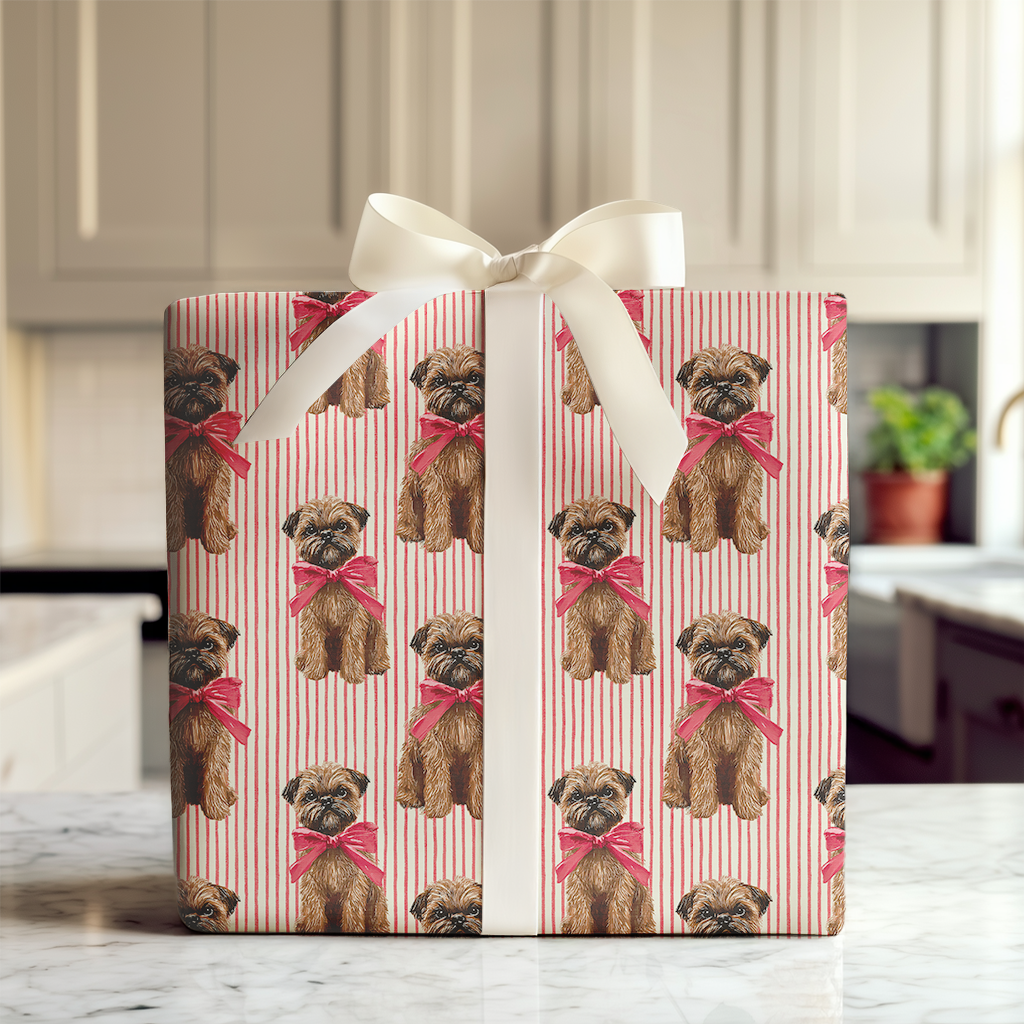 Brussels Griffon Holiday Stripes