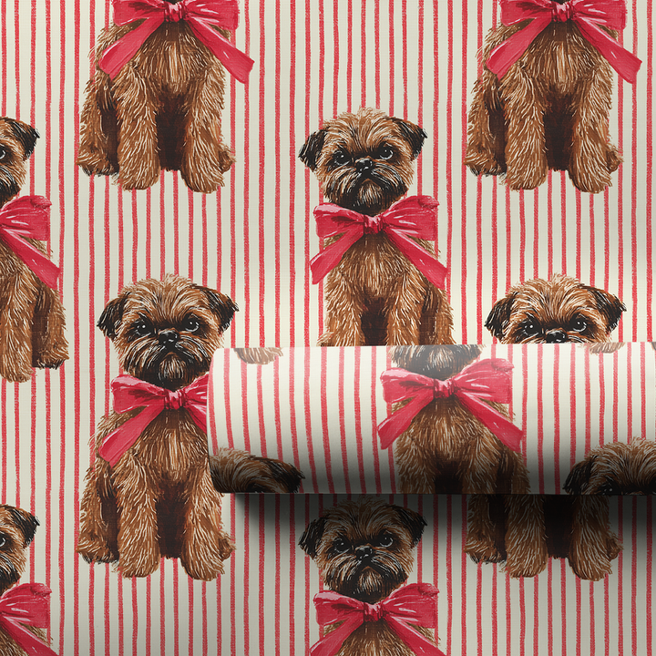 Brussels Griffon Holiday Stripes