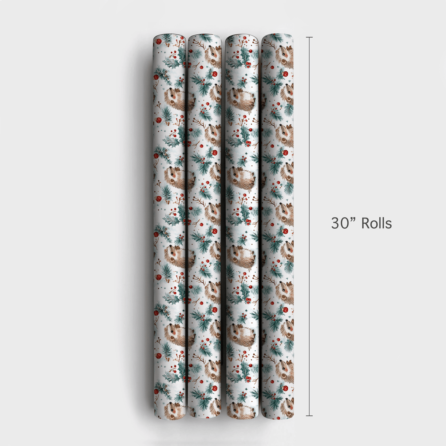 Holiday Hedgehog - Wrapping Paper - Aspen & Arlo