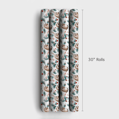 Holiday Hedgehog - Wrapping Paper - Aspen & Arlo