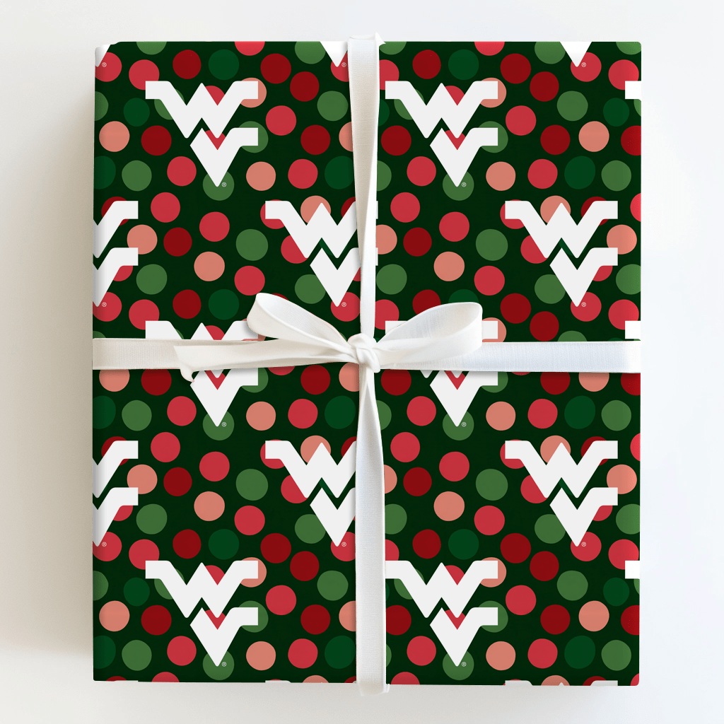West Virginia Christmas Dots - Wrapping Paper - Aspen & Arlo