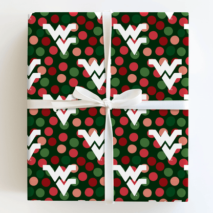 West Virginia Christmas Dots - Wrapping Paper - Aspen & Arlo