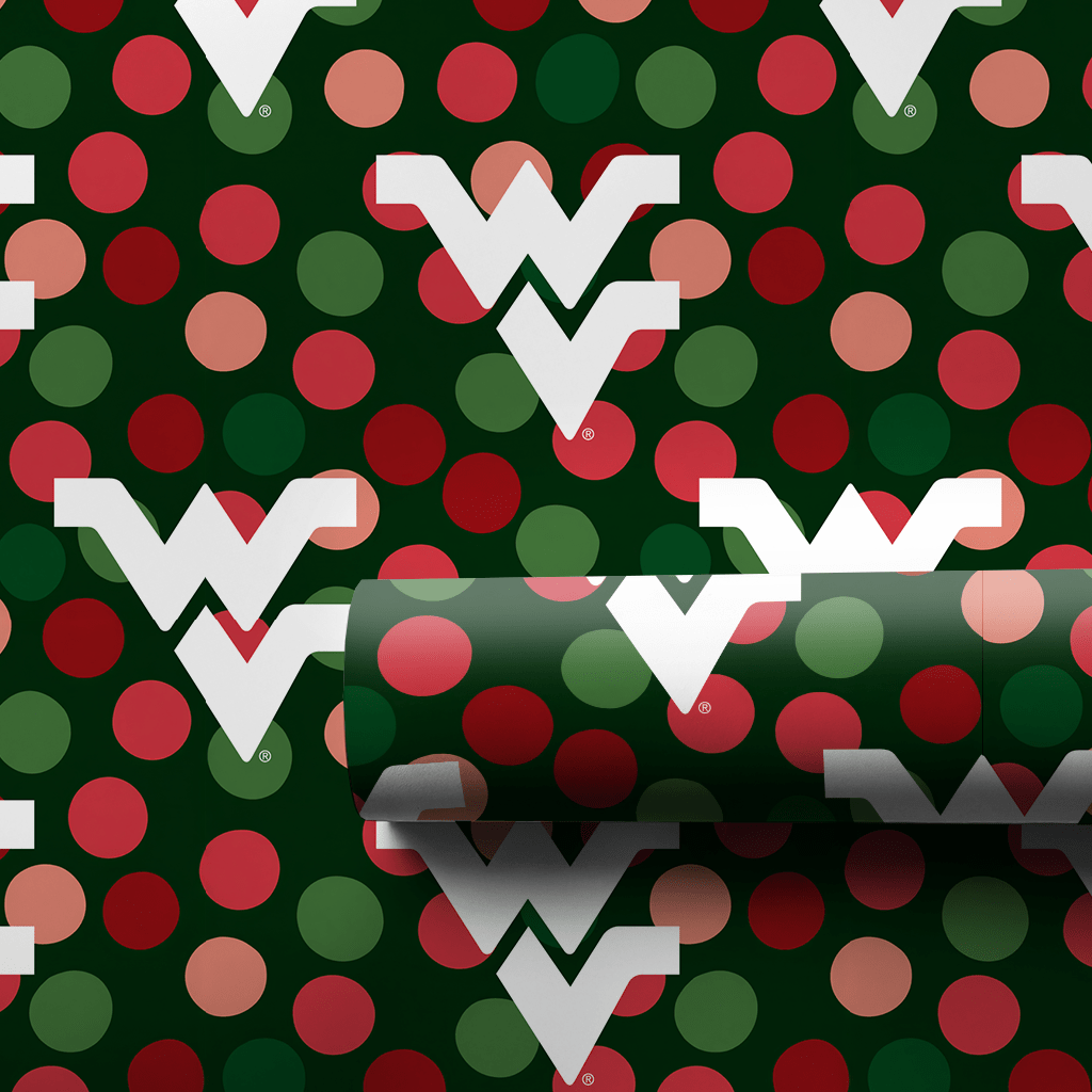 West Virginia Christmas Dots - Wrapping Paper - Aspen & Arlo