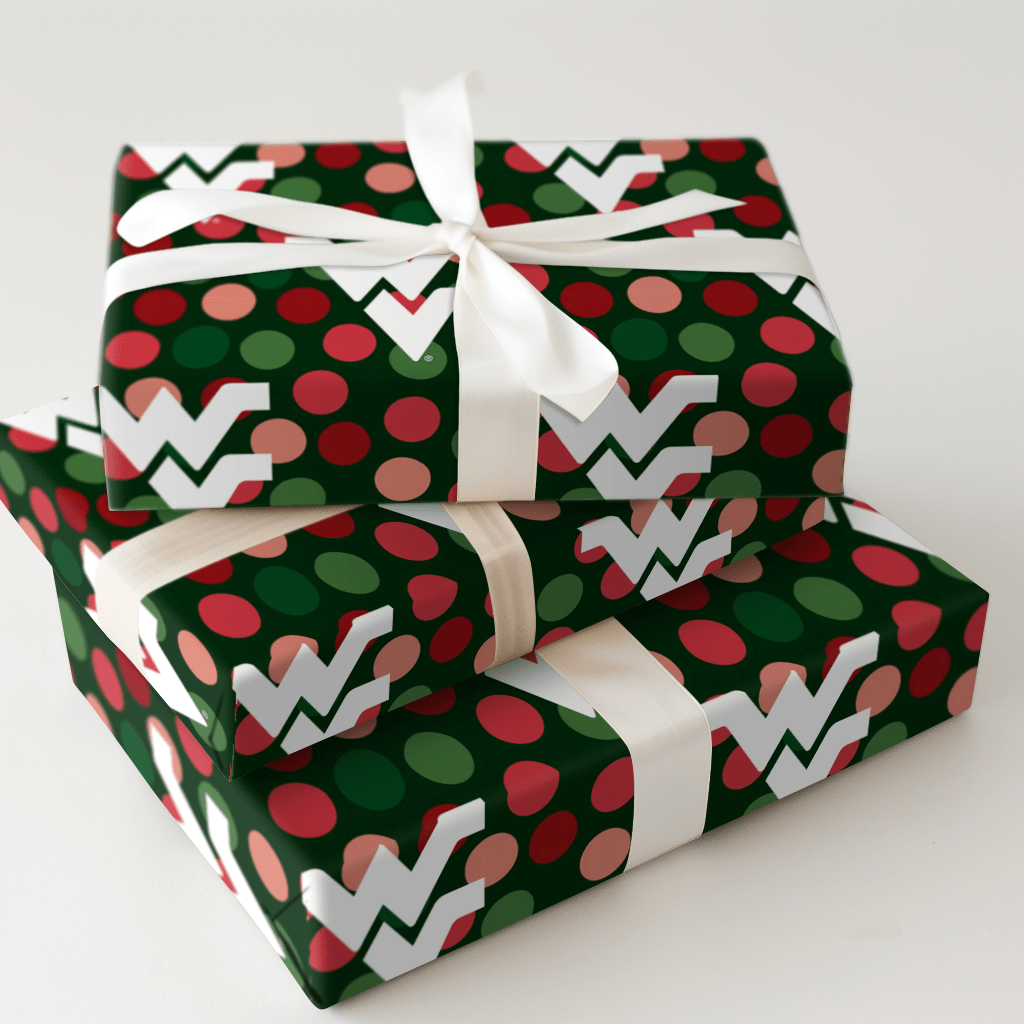 West Virginia Christmas Dots - Wrapping Paper - Aspen & Arlo