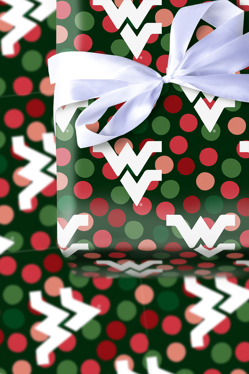 West Virginia Christmas Dots - Wrapping Paper - Aspen & Arlo