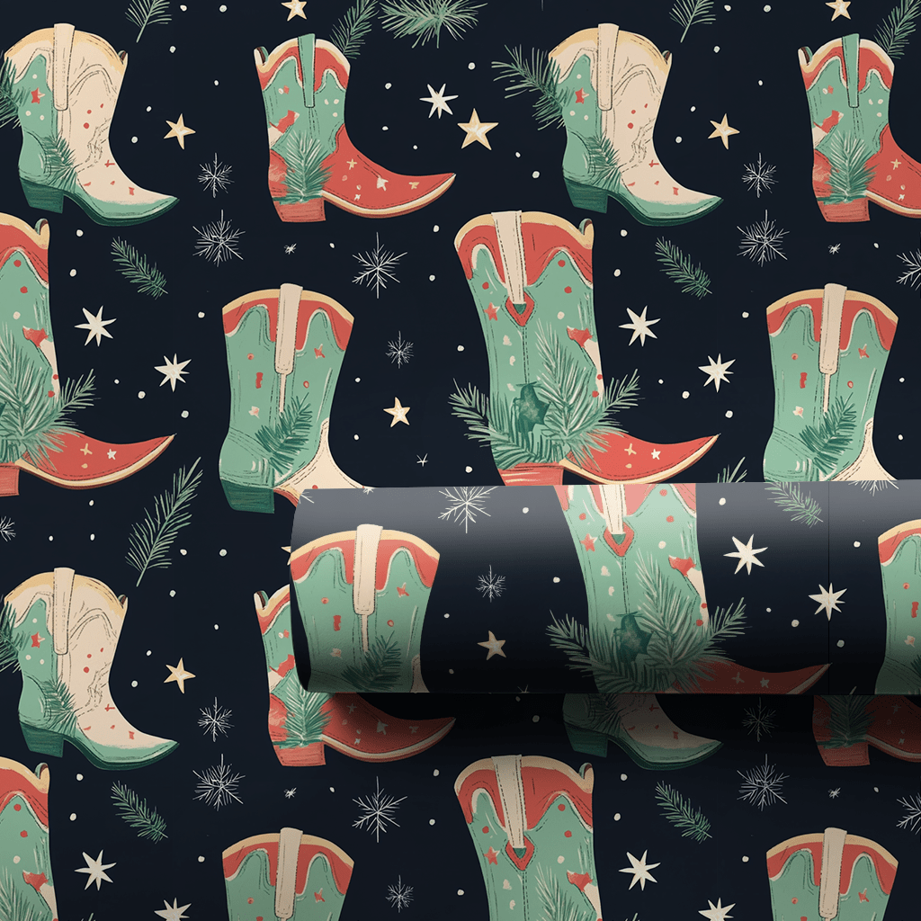 Jingle Boots - Wrapping Paper - Aspen & Arlo