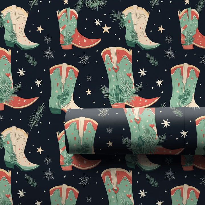 Jingle Boots - Wrapping Paper - Aspen & Arlo