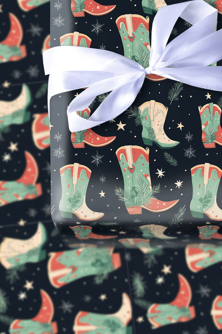 Jingle Boots - Wrapping Paper - Aspen & Arlo