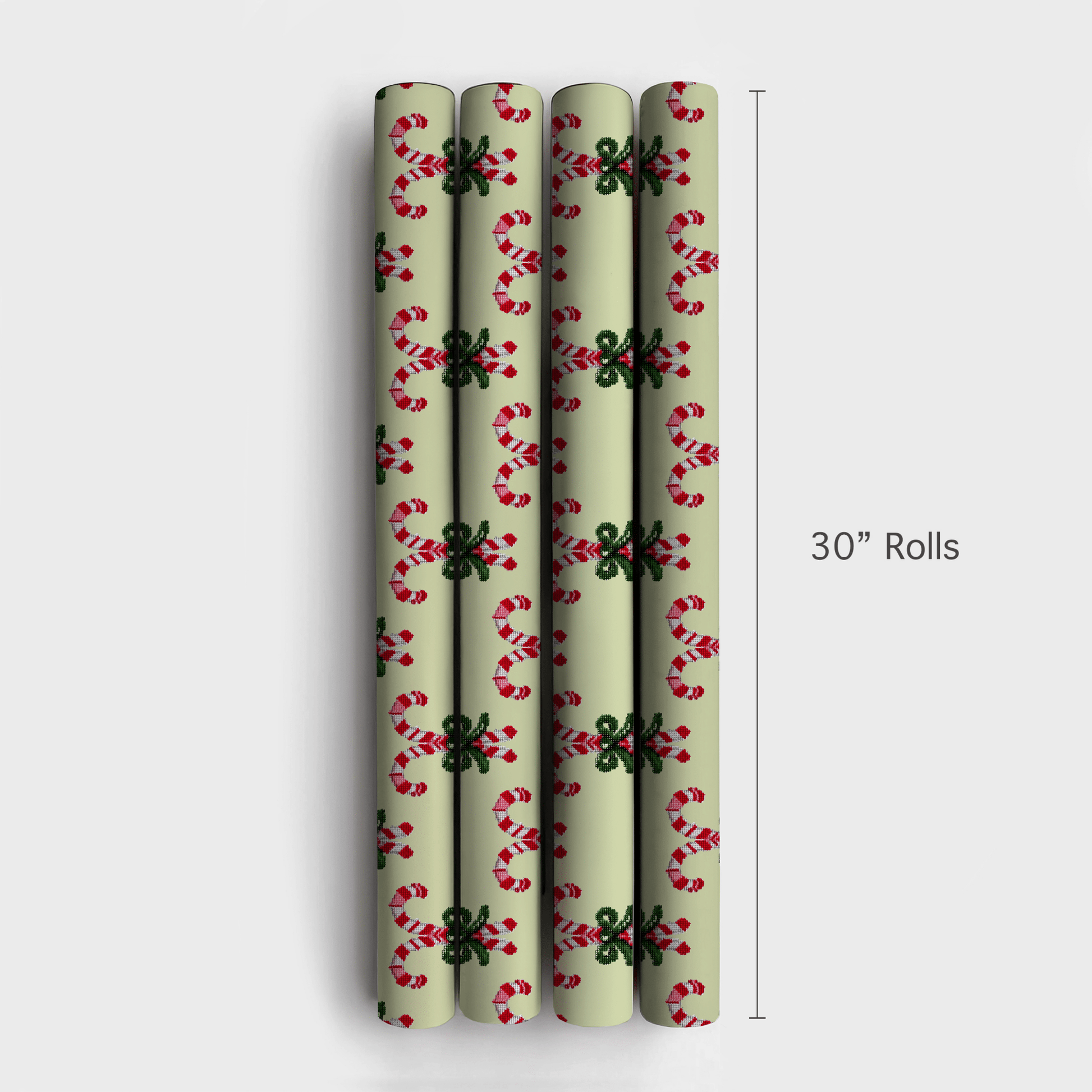 Needlepoint Candycane - Wrapping Paper - Aspen & Arlo