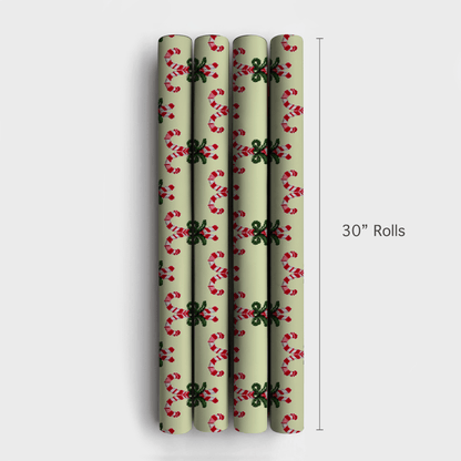 Needlepoint Candycane - Wrapping Paper - Aspen & Arlo