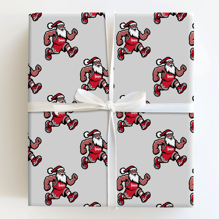 Holiday Hoops in Huskerland - Wrapping Paper - Aspen & Arlo