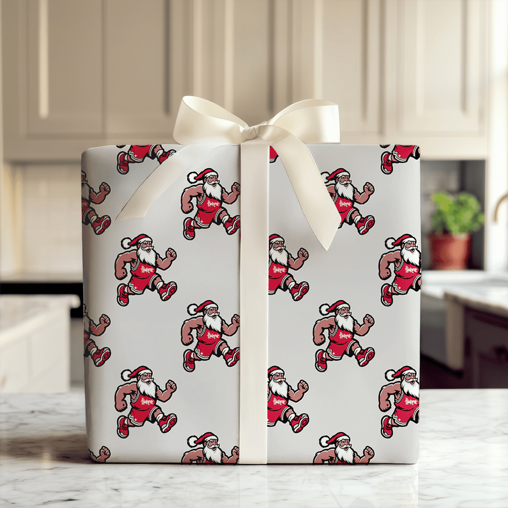 Holiday Hoops in Huskerland - Wrapping Paper - Aspen & Arlo