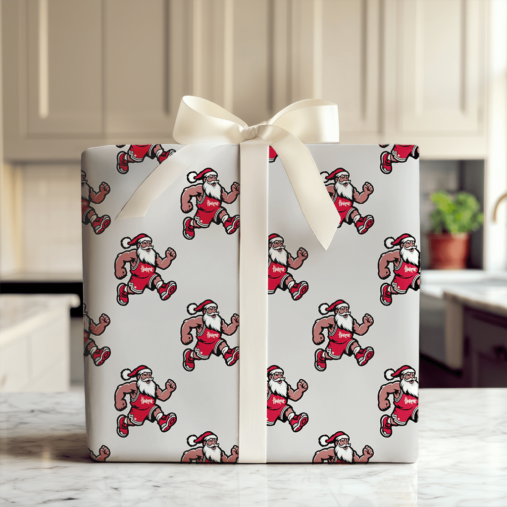 Holiday Hoops in Huskerland - Wrapping Paper - Aspen & Arlo