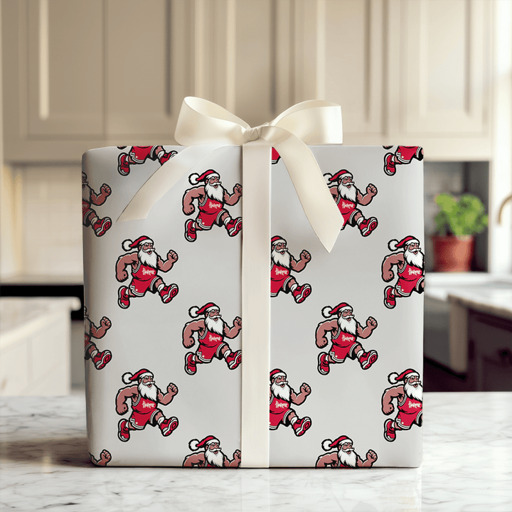Holiday Hoops in Huskerland - Wrapping Paper - Aspen & Arlo