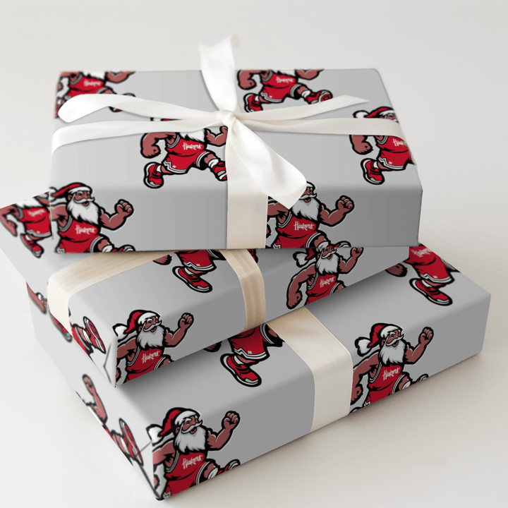 Holiday Hoops in Huskerland - Wrapping Paper - Aspen & Arlo