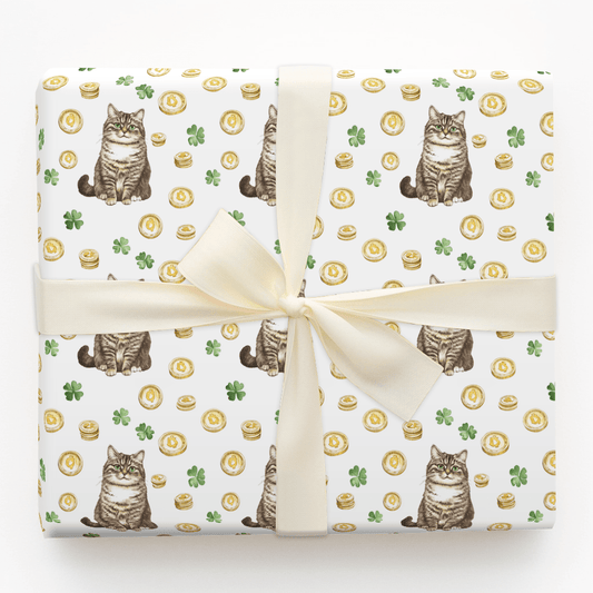Golden with the Domestic Shorthair - Wrapping Paper - Aspen & Arlo