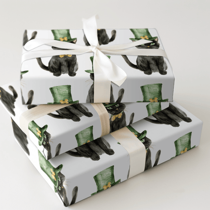 Leprechaun Black Cat - Wrapping Paper - Aspen & Arlo