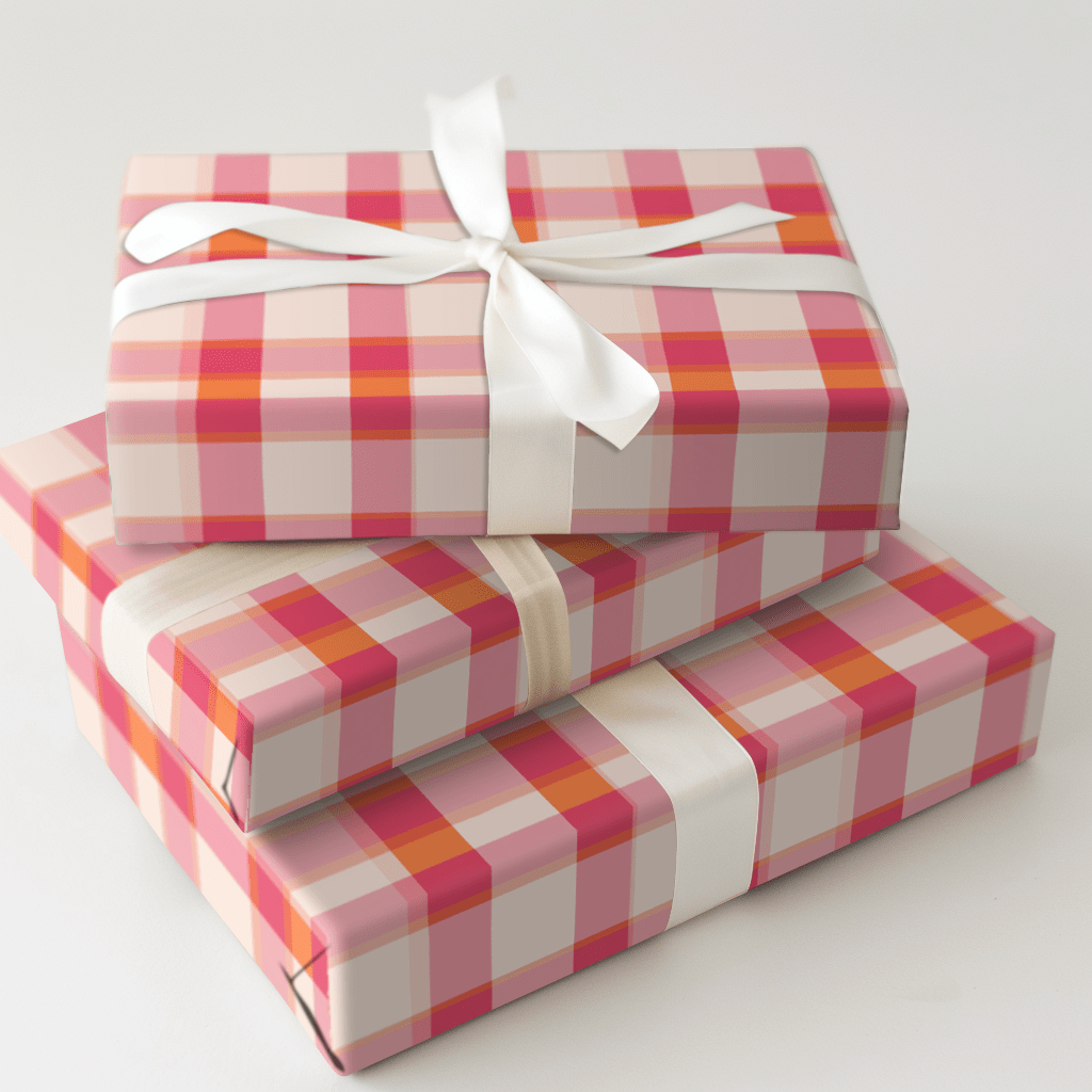Bubbly in Plaid - Wrapping Paper - Aspen & Arlo