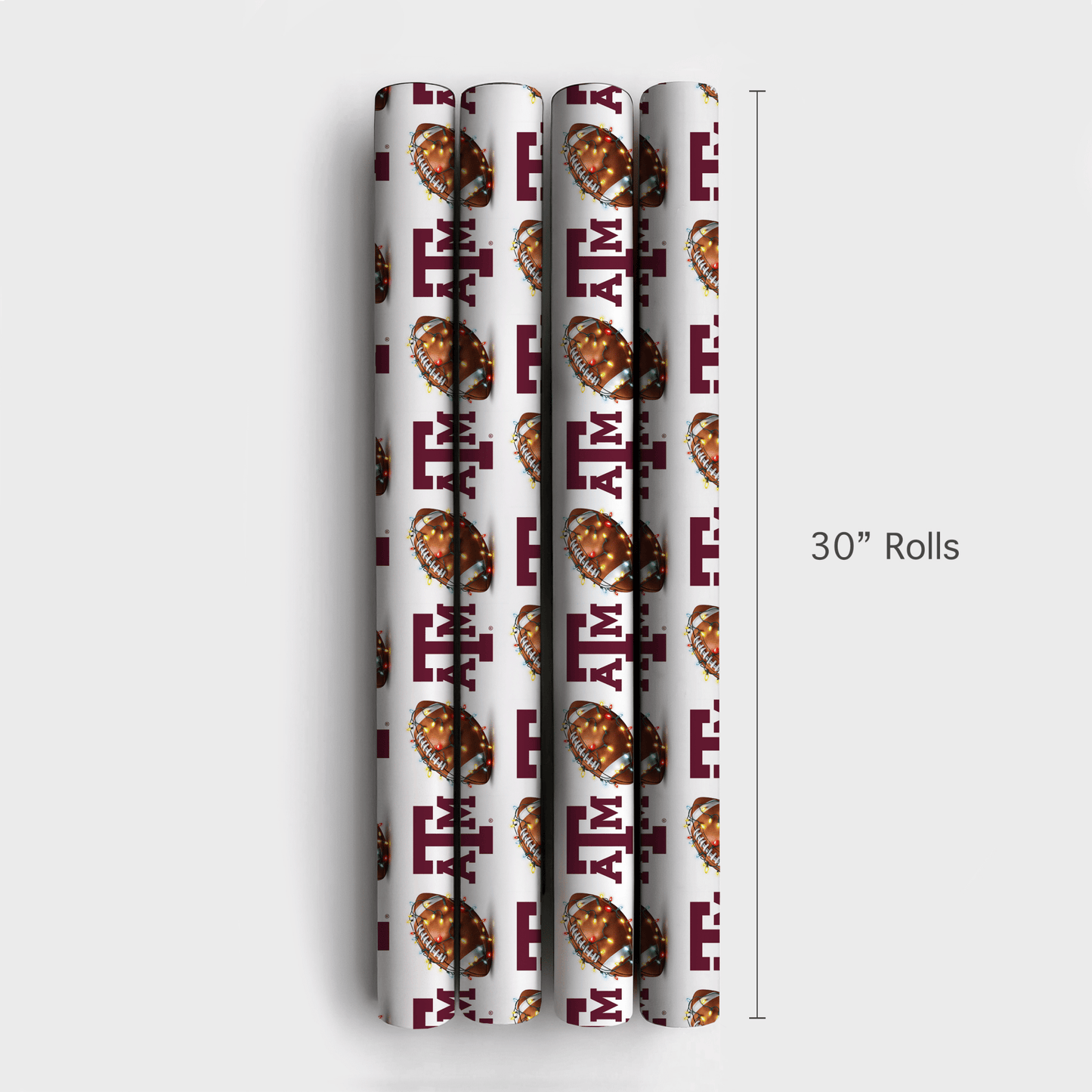 Aggie End Zone Lights - Wrapping Paper - Aspen & Arlo