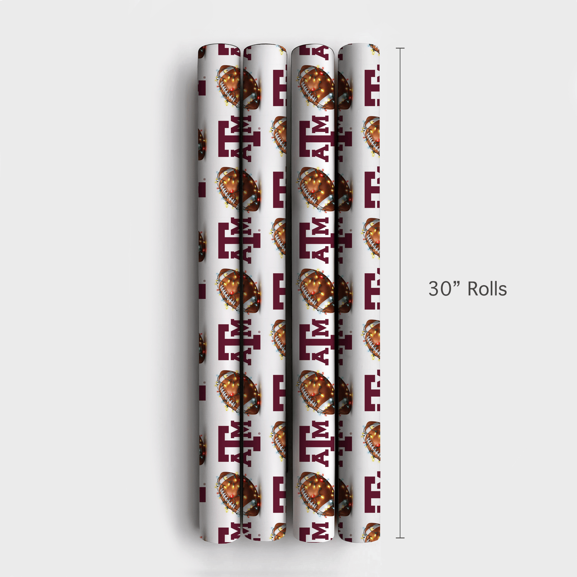 Aggie End Zone Lights - Wrapping Paper - Aspen & Arlo