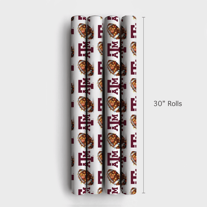 Aggie End Zone Lights - Wrapping Paper - Aspen & Arlo