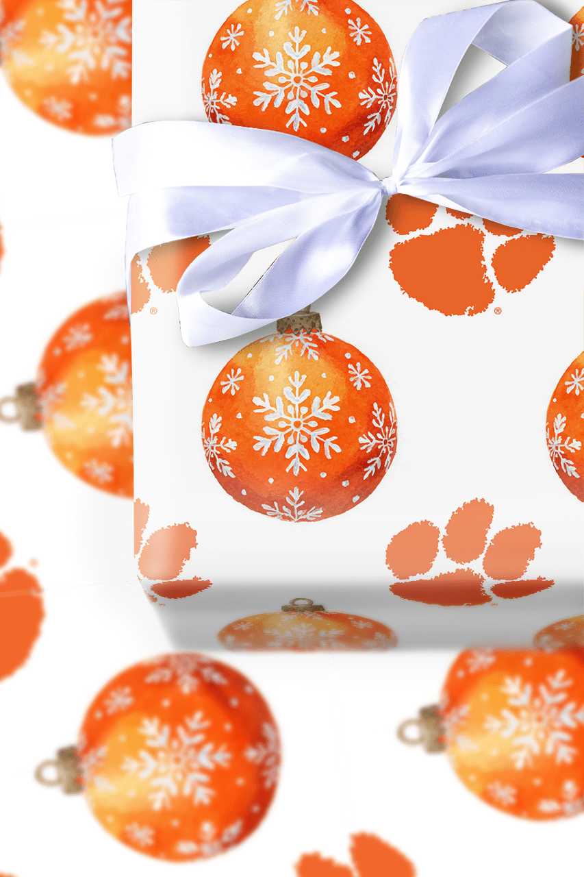 The Clemson Bauble - Wrapping Paper - Aspen & Arlo