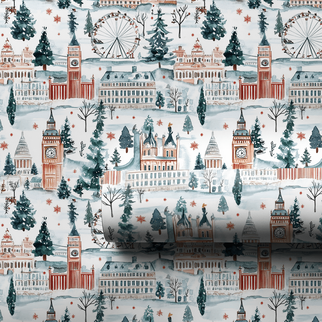 Frosted Abbey - Wrapping Paper - Aspen & Arlo