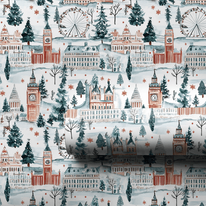 Frosted Abbey - Wrapping Paper - Aspen & Arlo