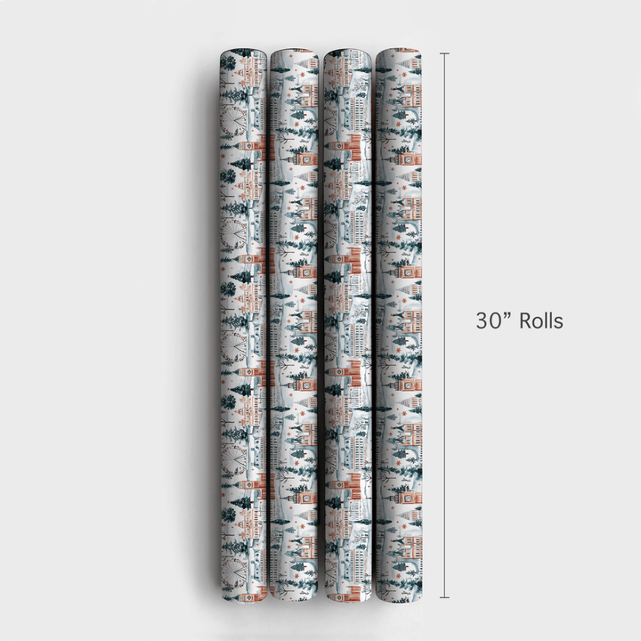 Frosted Abbey - Wrapping Paper - Aspen & Arlo