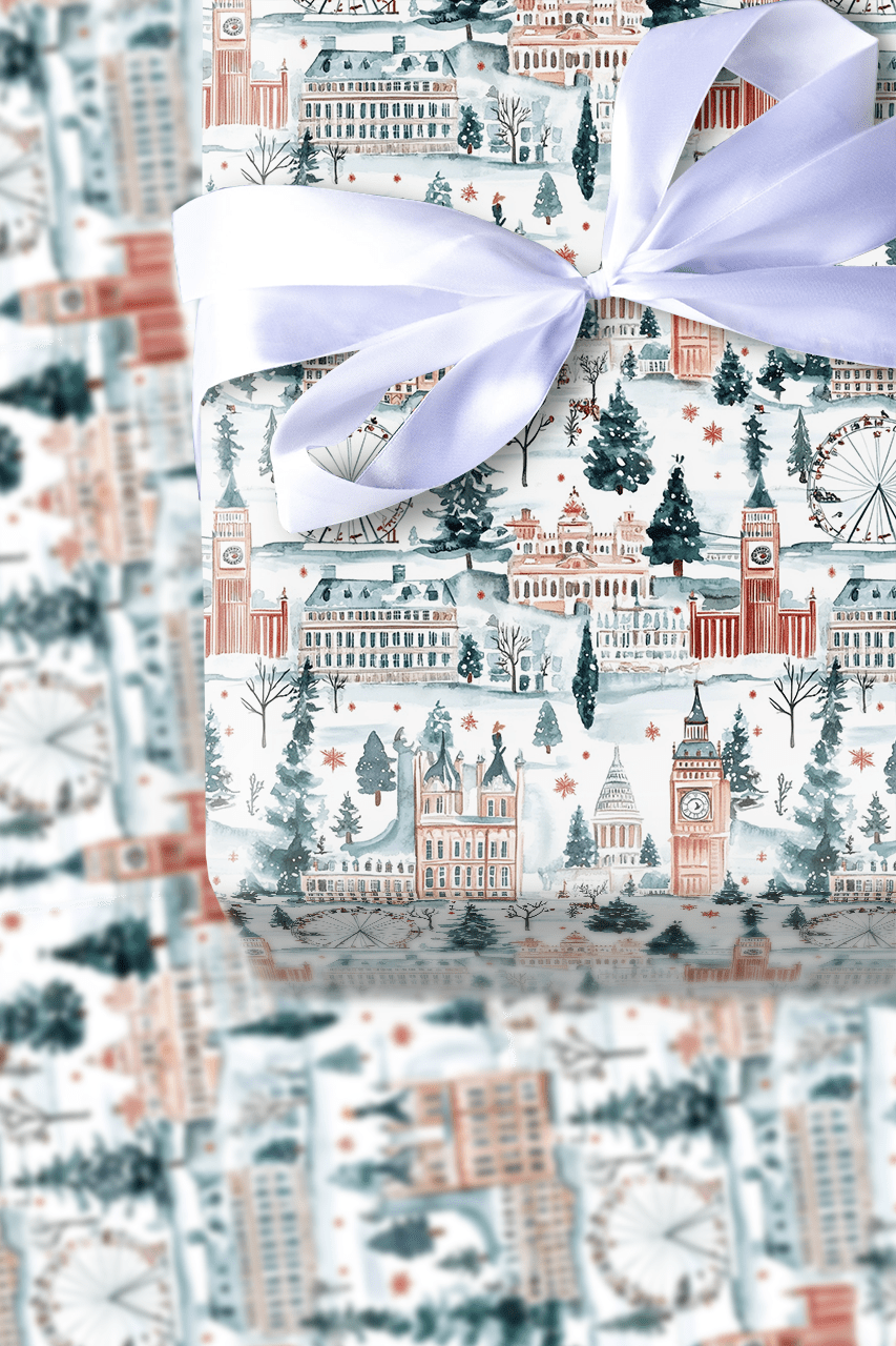 Frosted Abbey - Wrapping Paper - Aspen & Arlo