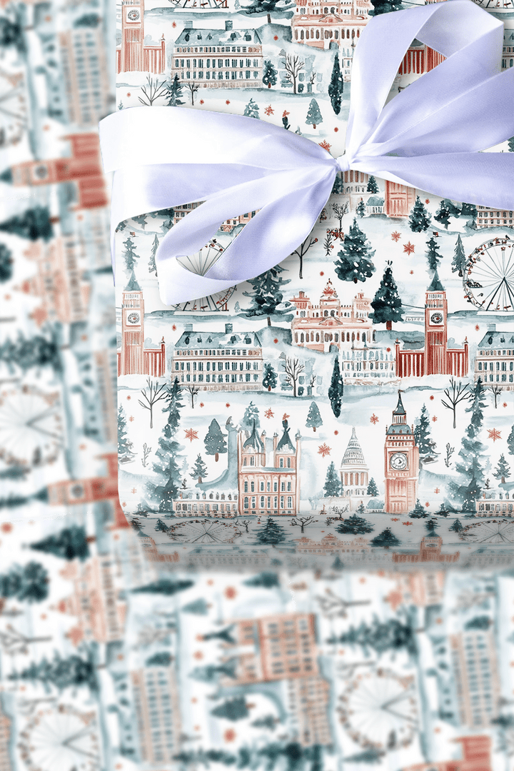 Frosted Abbey - Wrapping Paper - Aspen & Arlo