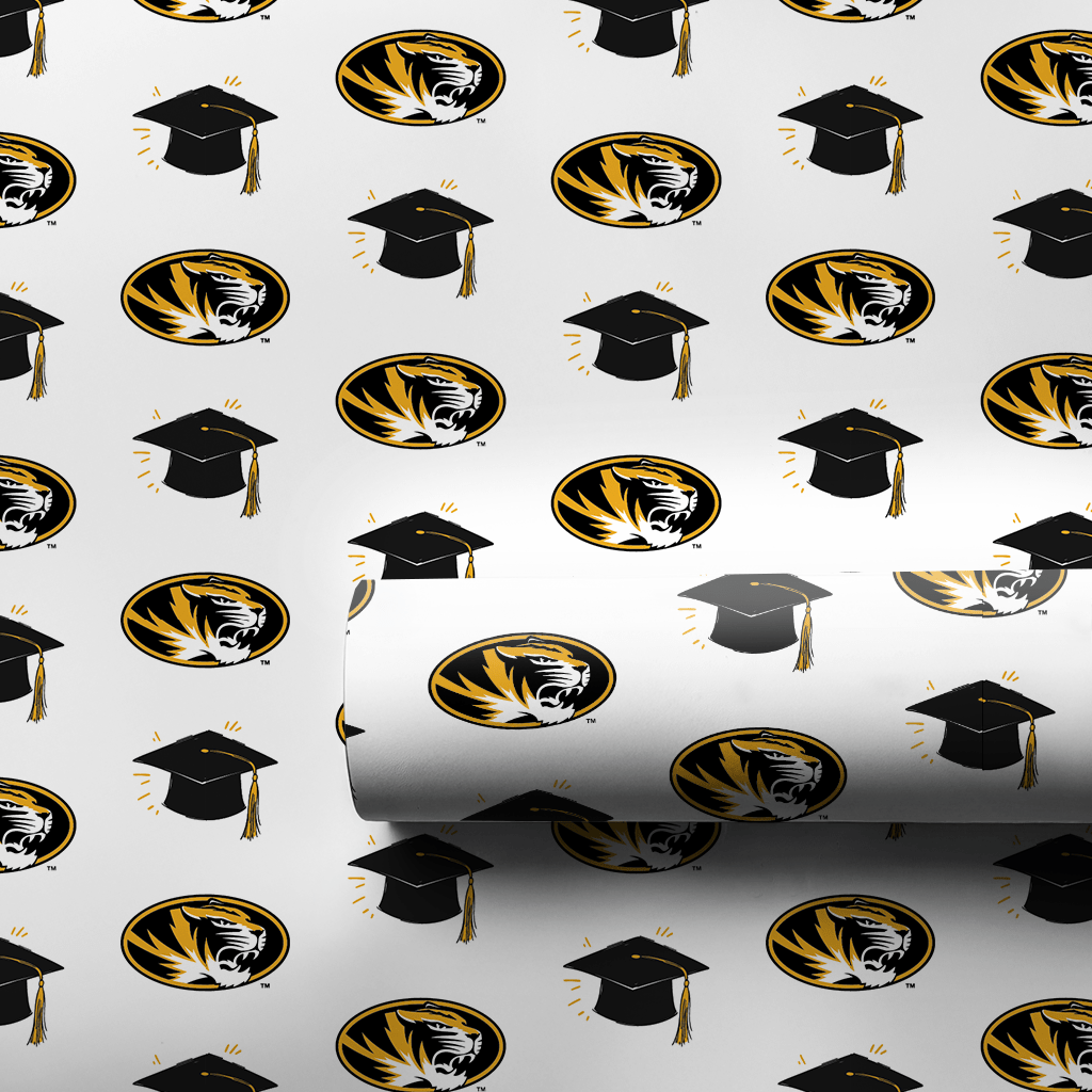 Hats off to the Mizzou Grad - Wrapping Paper - Aspen & Arlo