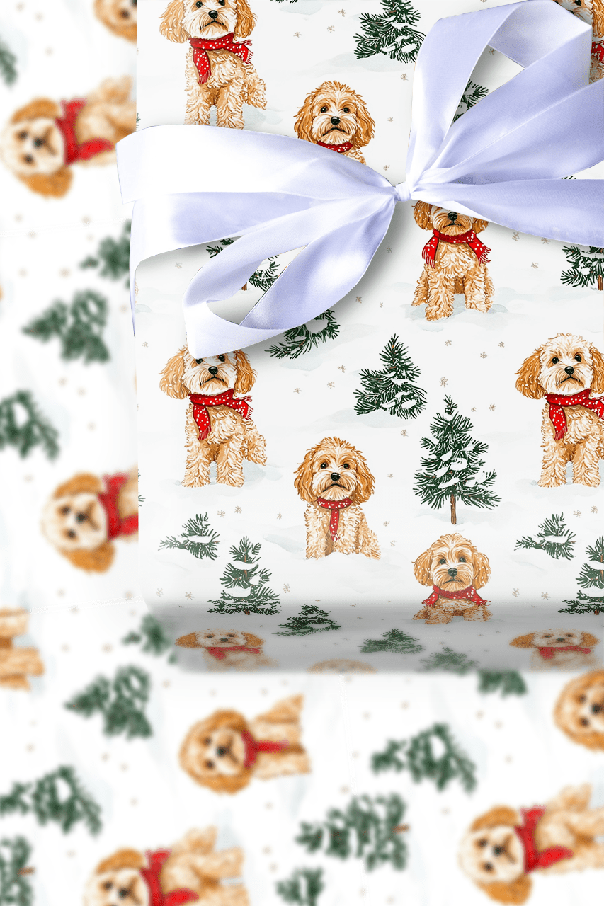 Snow Day for Cavapoos - Wrapping Paper - Aspen & Arlo