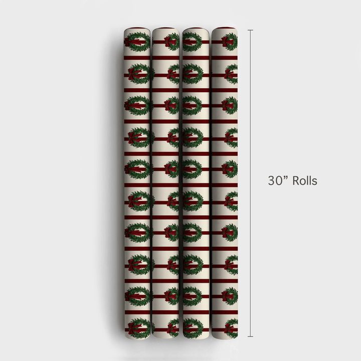 Velvet Ribbon Wreaths - Wrapping Paper - Aspen & Arlo