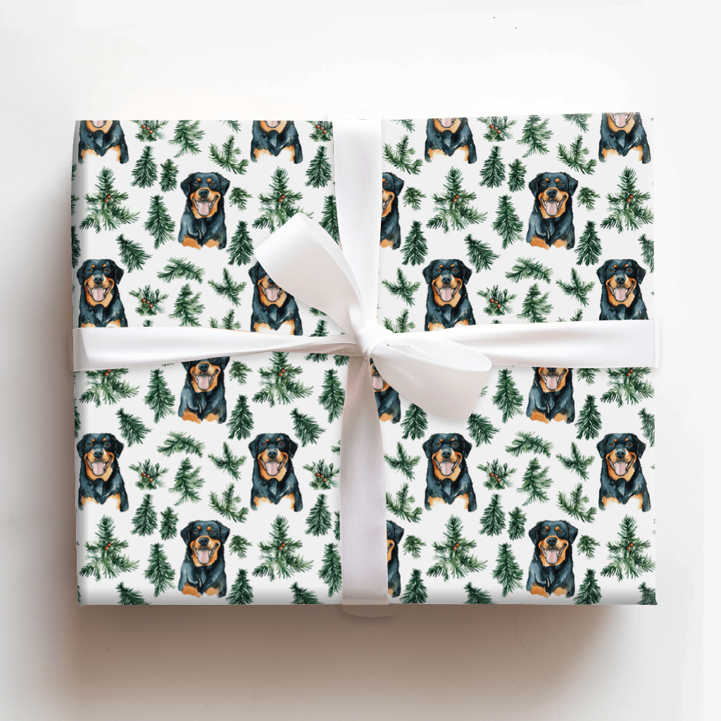 Snow Day for Rottweiler - Wrapping Paper - Aspen & Arlo