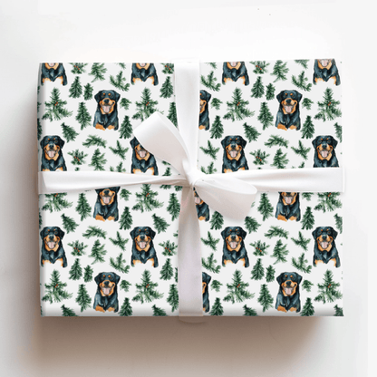 Snow Day for Rottweiler - Wrapping Paper - Aspen & Arlo