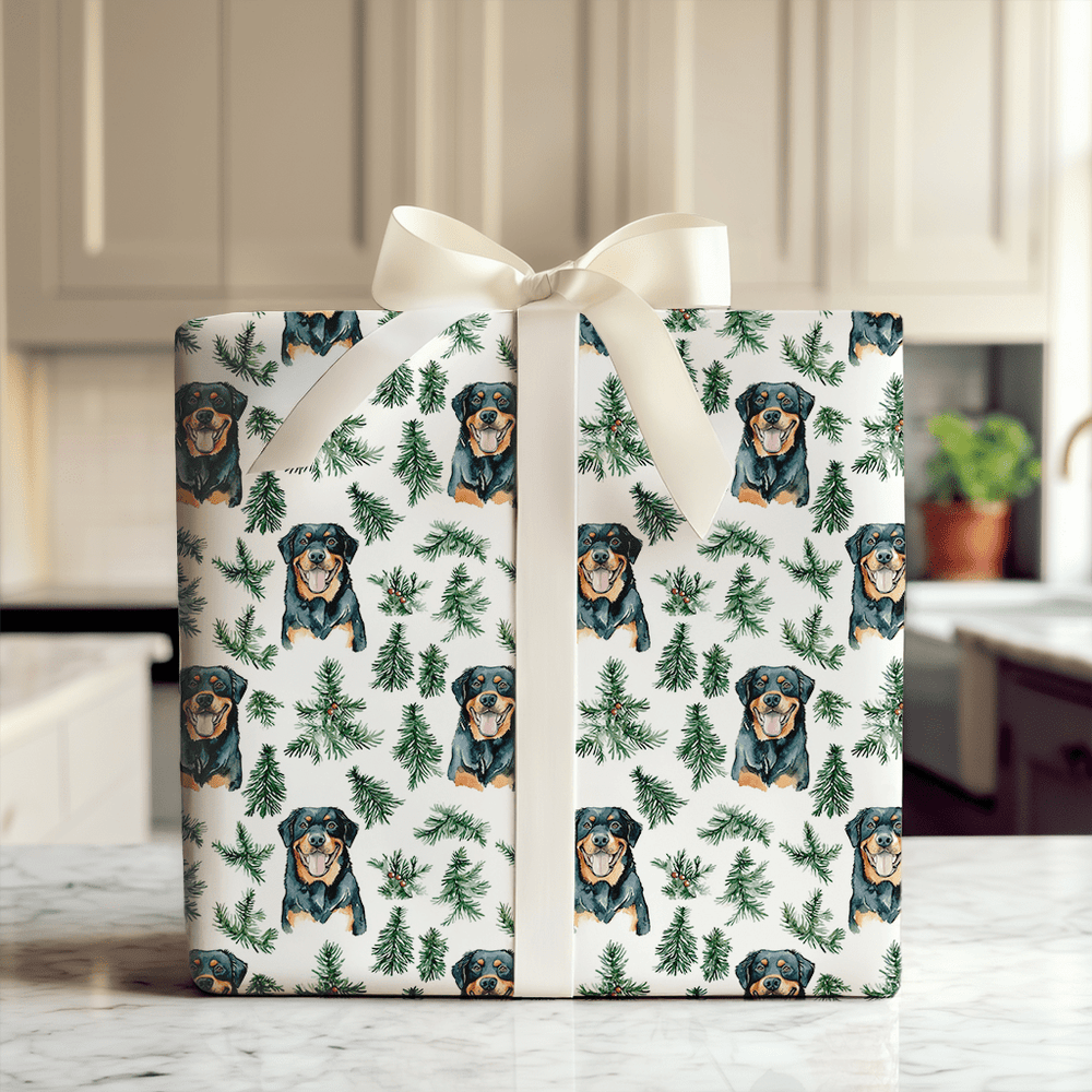 Snow Day for Rottweiler - Wrapping Paper - Aspen & Arlo