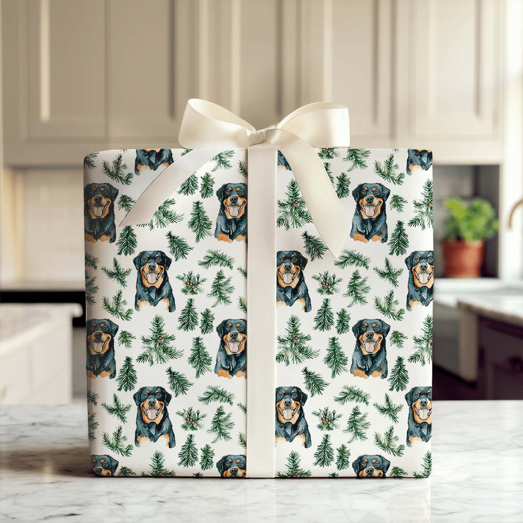 Snow Day for Rottweiler - Wrapping Paper - Aspen & Arlo