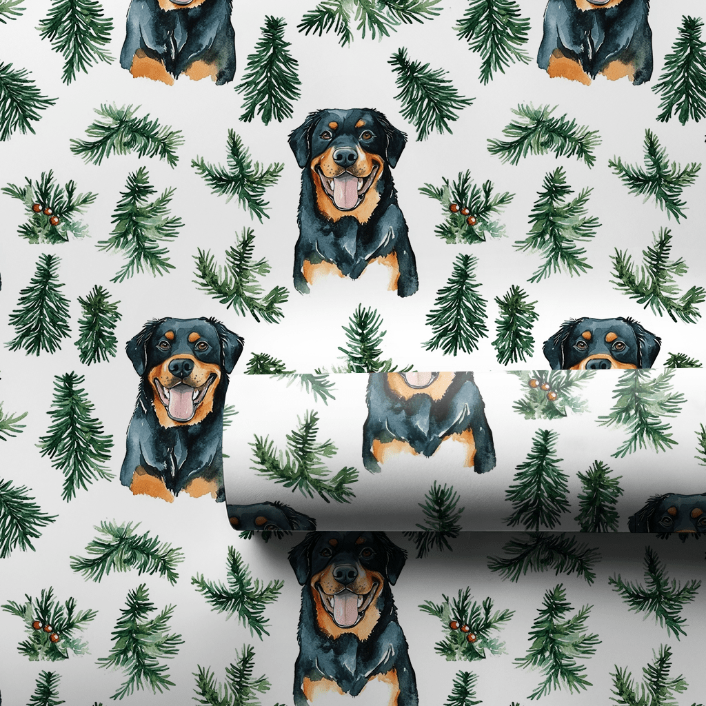Snow Day for Rottweiler - Wrapping Paper - Aspen & Arlo